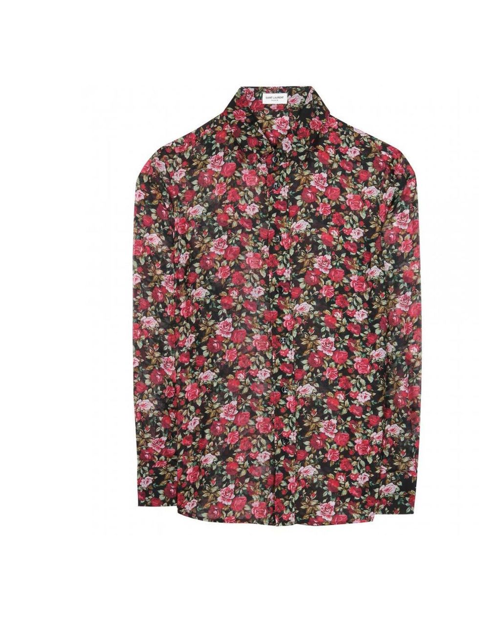 <p>..and stick with the theme by wearing a patterned shirt tied around your waist or unbuttoned.</p><p>We love this floral one from Saint Laurent, £629 available at <a href="http://www.mytheresa.com/en-gb/floral-print-wool-and-silk-blend-shirt-239110.html