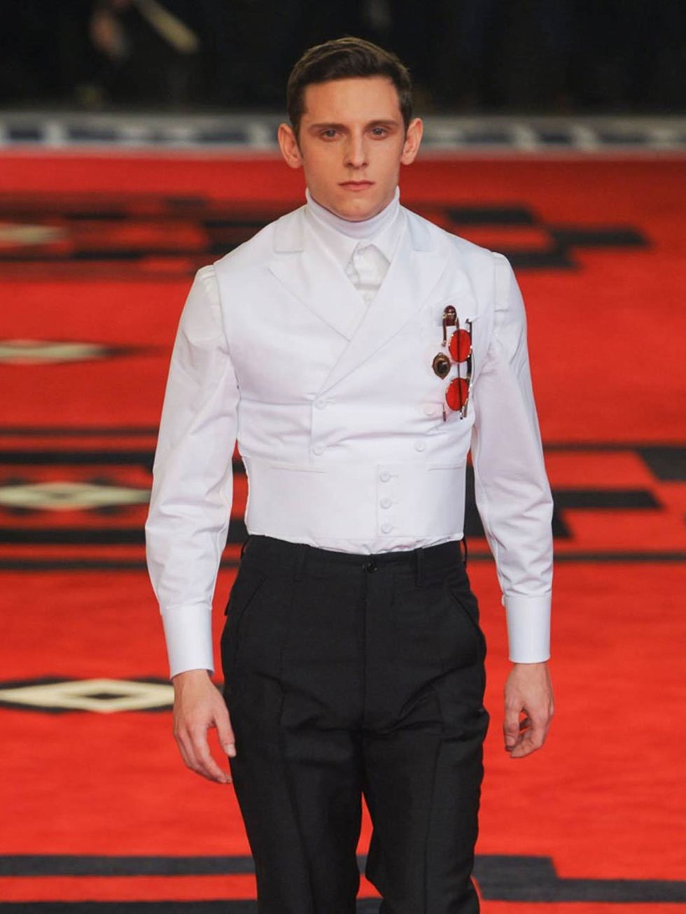 <p>Actor Jamie Bell modelled in the Prada A/W '12 men's show</p>