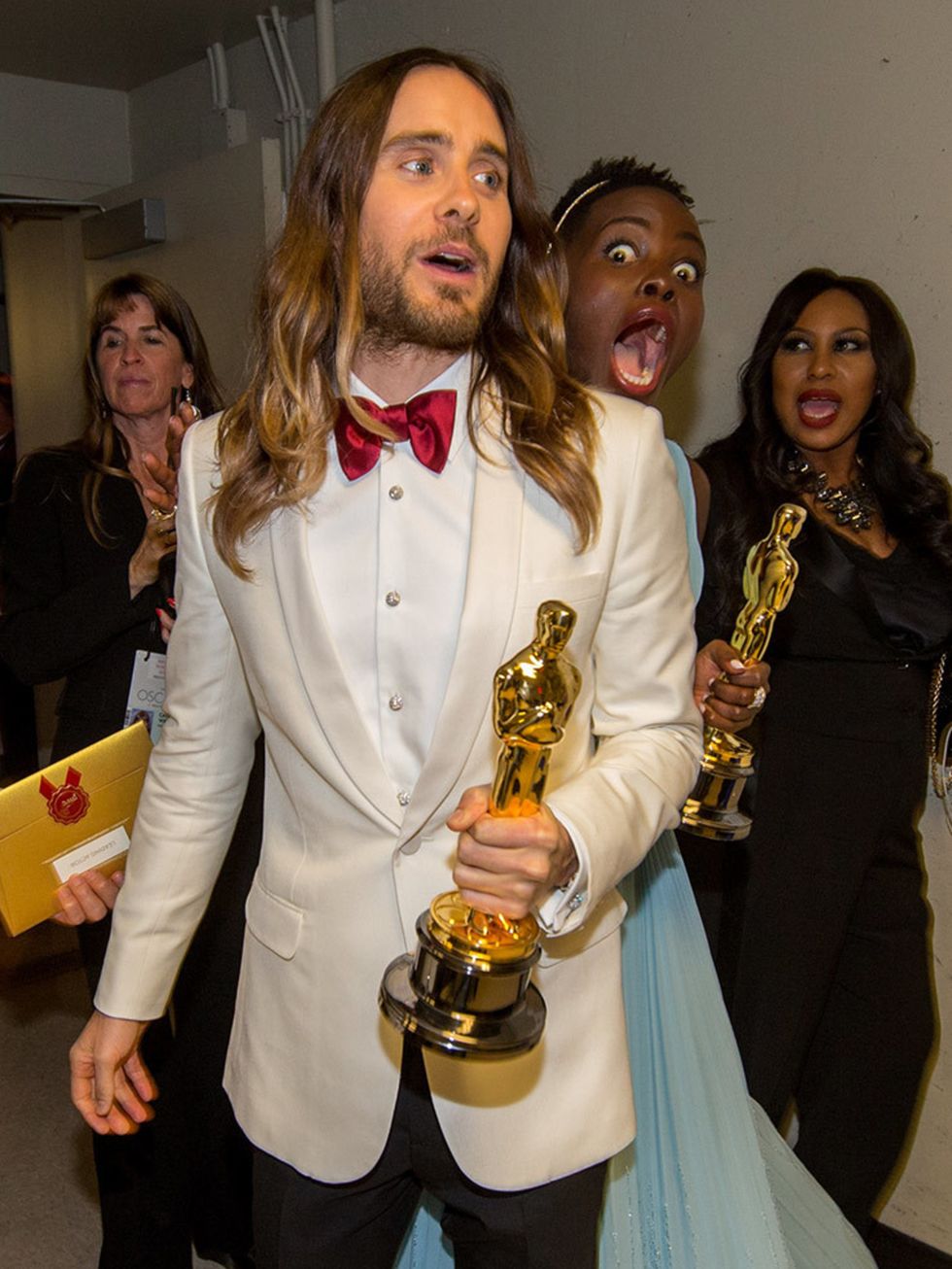 Lupita Nyong'o Gets Jared Leto At The Academy Awards