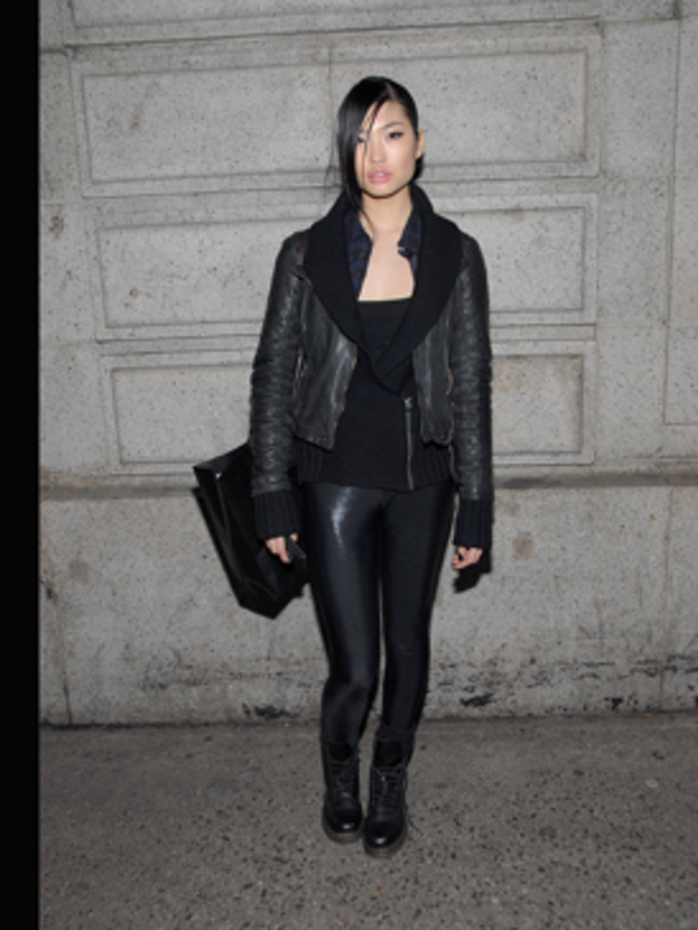 <p>Biker jackets and flat boots are the models uniform when they're off duty. If it's good enough for them...</p>