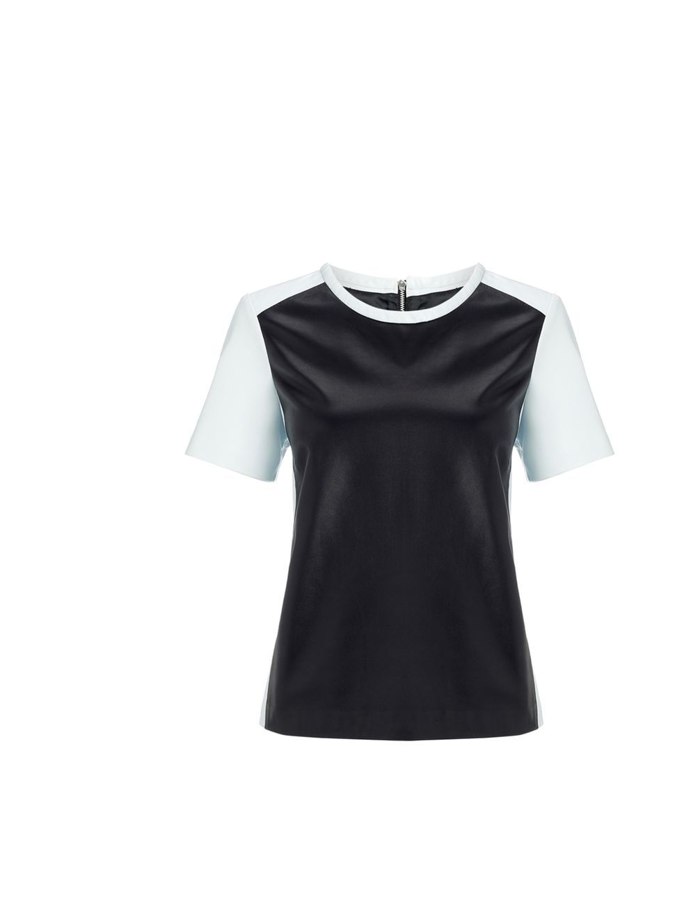 <p>Bonnie Rakhit, Market and Retail Editor: 'I've been in love with leather this season, from leather trousers to dresses to pencil skirts. Now thanks to the sales I can add a leather tee to my collection.'</p><p>Whistles monochrome leather T-shirt, was £