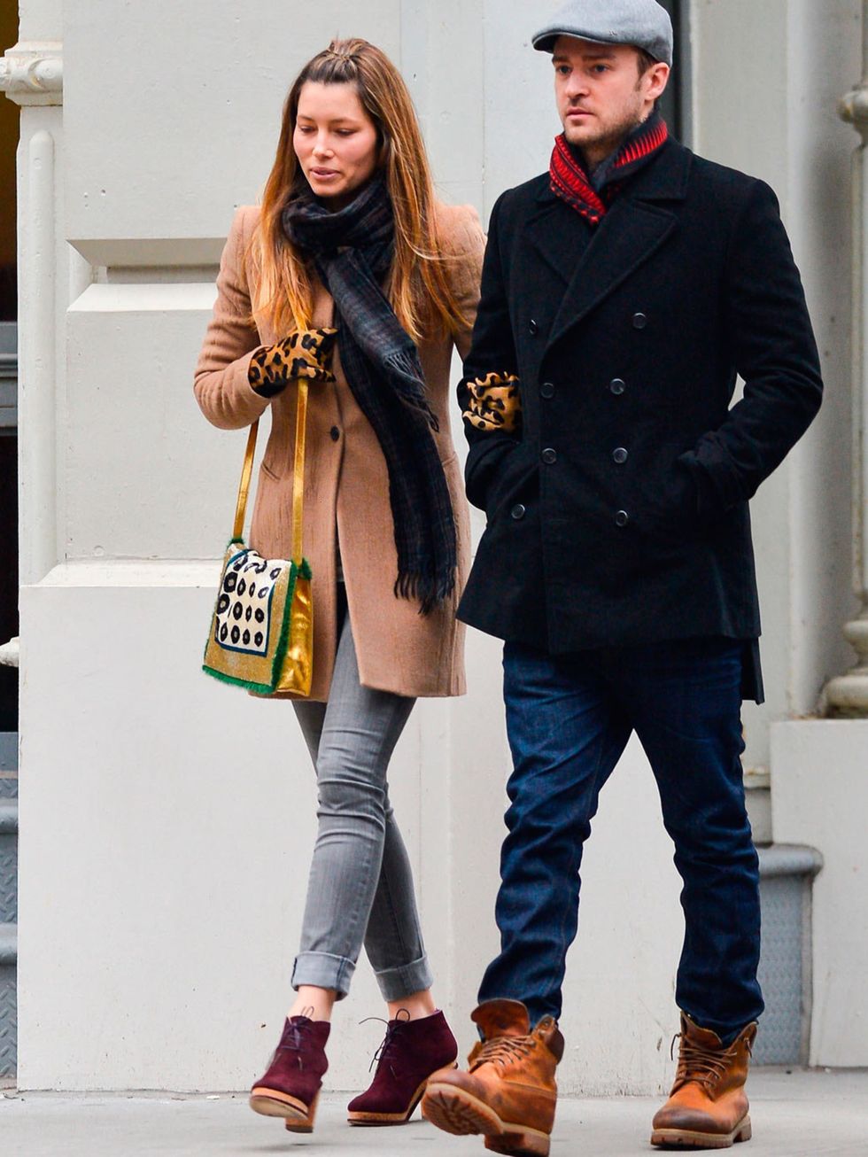 <p>Jessica Biel in her camel Nikol coat whilst out in NYC, March 2013.</p>