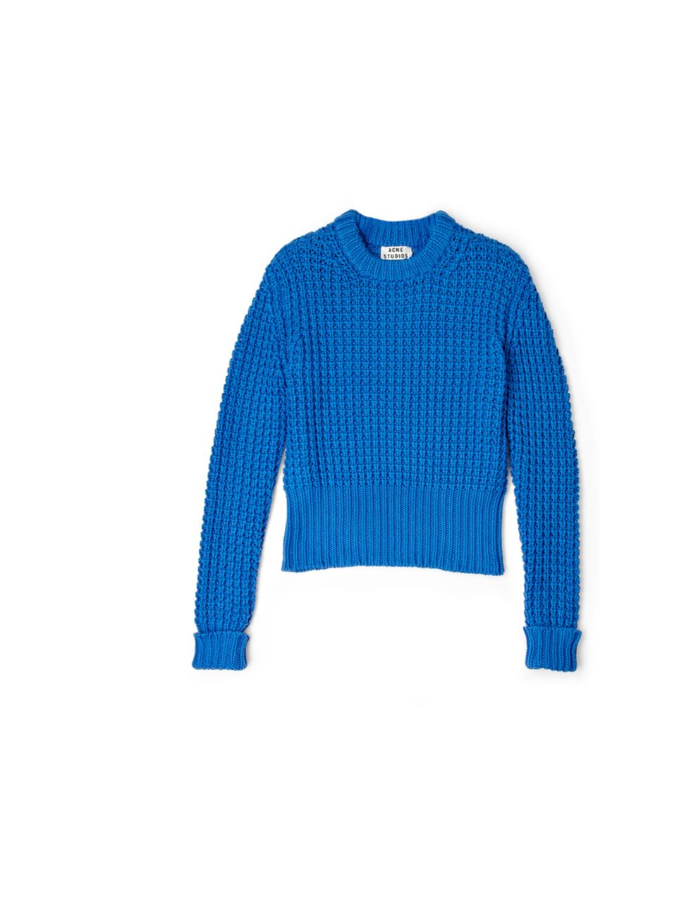<p>Revive your knitweasr collection with Acne's stand-out chunky knit... Acne blue waffle knit jumper, £200, at My-Wardrobe.com</p><p><a href="http://shopping.elleuk.com/browse?fts=acne+jumper+my-wardrobe">BUY NOW</a></p>