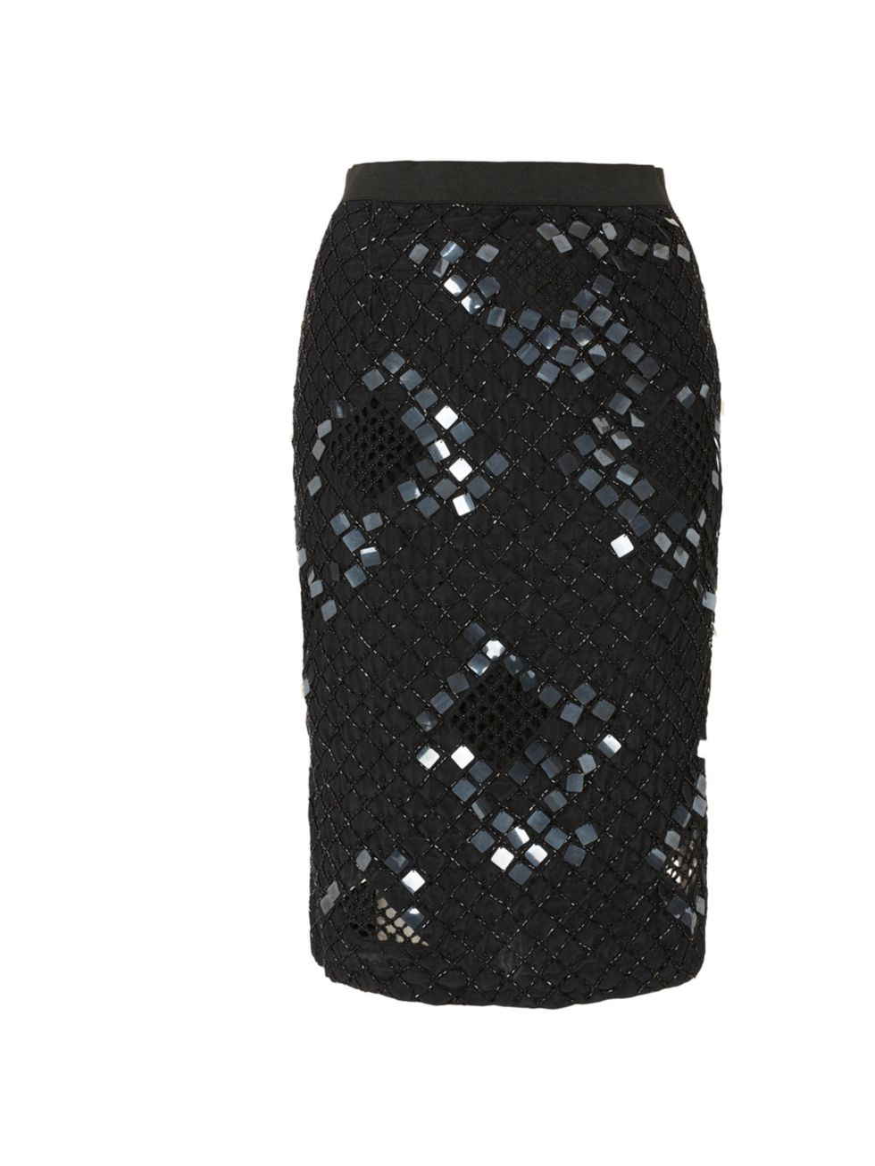 <p>'Tis the season to shine. So make like Prada (and now Topshop) and invest in huge crystal embellishment... Topshop Premium beaded skirt, £75</p><p><a href="http://shopping.elleuk.com/browse?fts=topshop+premium+pencil+skirt">BUY NOW</a></p>