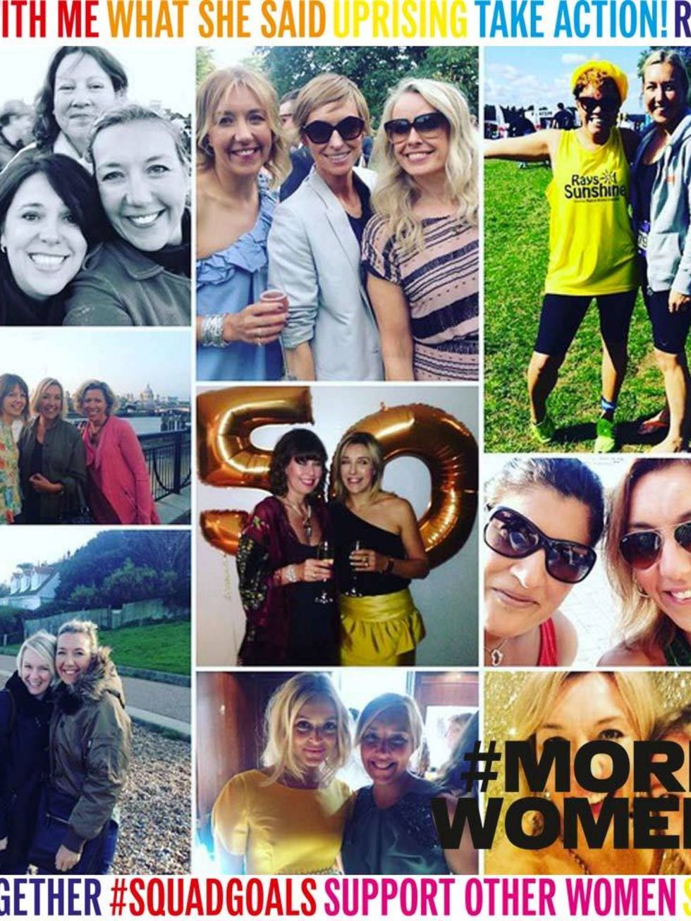 Victoria White (@vicawhite)

'am sure I've missed loads of amazing female friends from this so apologies but this is to celebrate ALL my fab female mates as part of #ellefeminism #morewomen campaign love ya all'