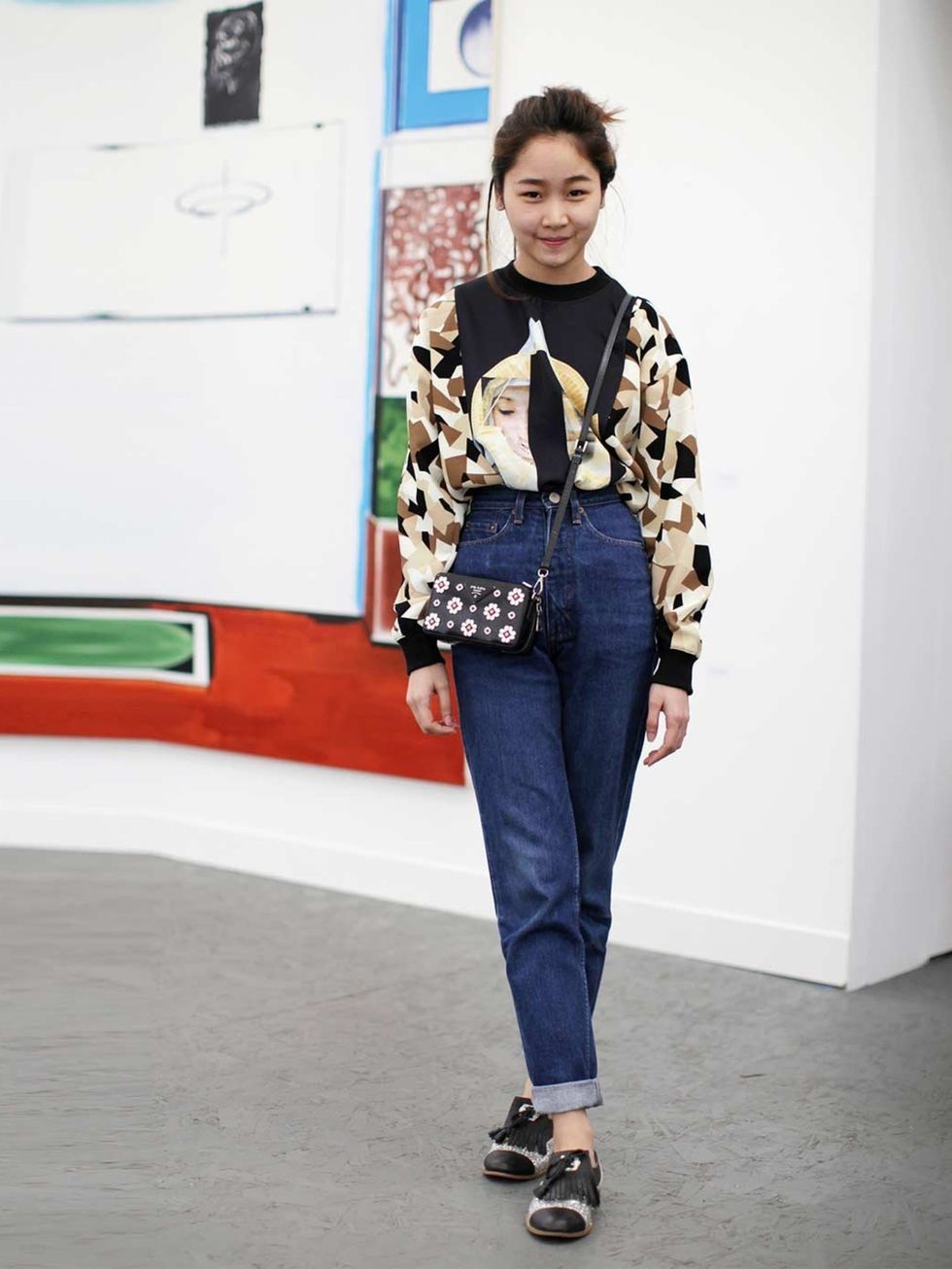 <p>Pound Nithiyaemolarn; From a boutique in Thailand shoes and top; Vintage Jeans, Prada bag</p><p><em><a href="http://www.elleuk.com/star-style/red-carpet/frieze-art-london-2013-kate-moss-tracey-emin">See the stars at Frieze</a></em></p><p><em><a href="h