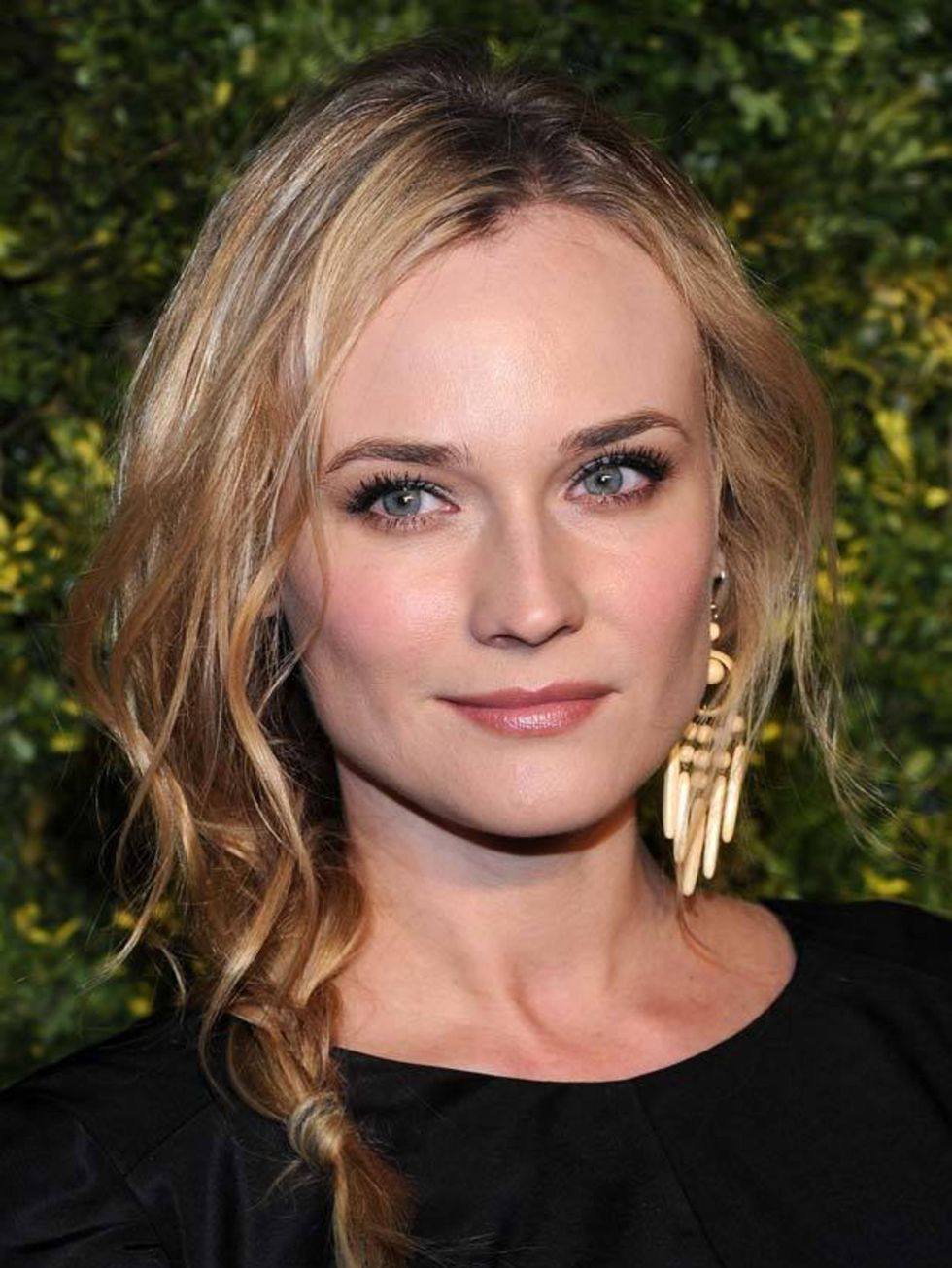 <p>A stylishly undone plait is a great solution for salty, beachy hair  in fact the tousled gritty texture will only lend to the overall look and Diane Krugers version is spot on. With your hair parted off-centre, sweep the hair over to the opposite sid