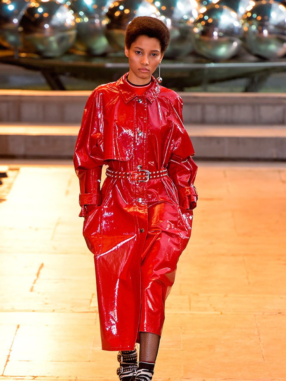 Lineisy Montero in the Isabel Marant Show during Paris Fashion Week, March 2016.