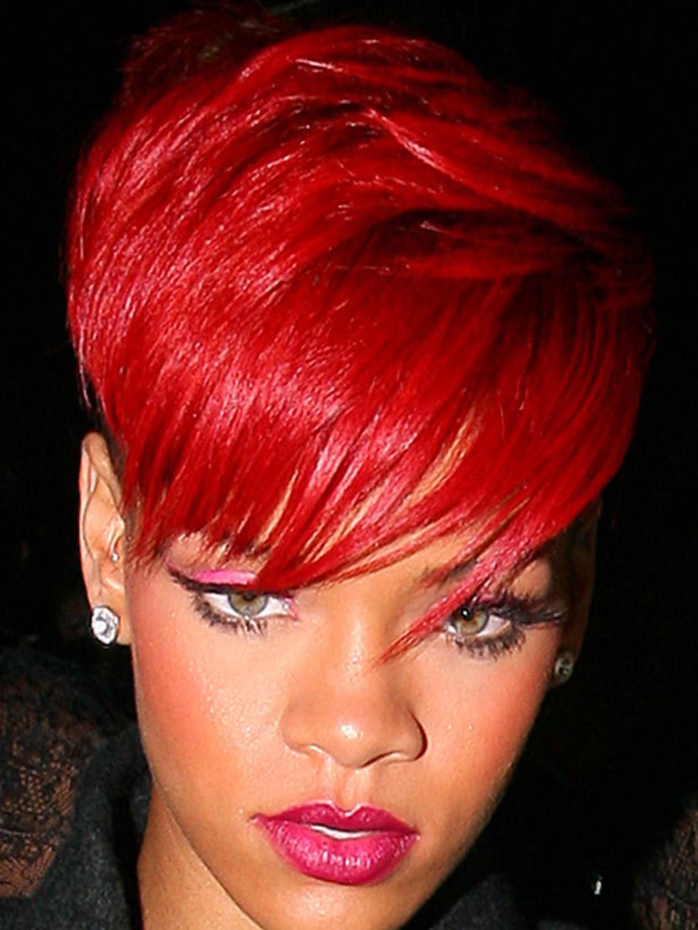 <p>Rihannas red hair makes quite a statement. When ELLE spoke to her make-up artist <a href="http://www.elleuk.com/news/Beauty-News/rihanna-s-beauty-secrets-revealed">Karin Darnell</a> to ask why she chose to go bold, Karin explained She has been dying 