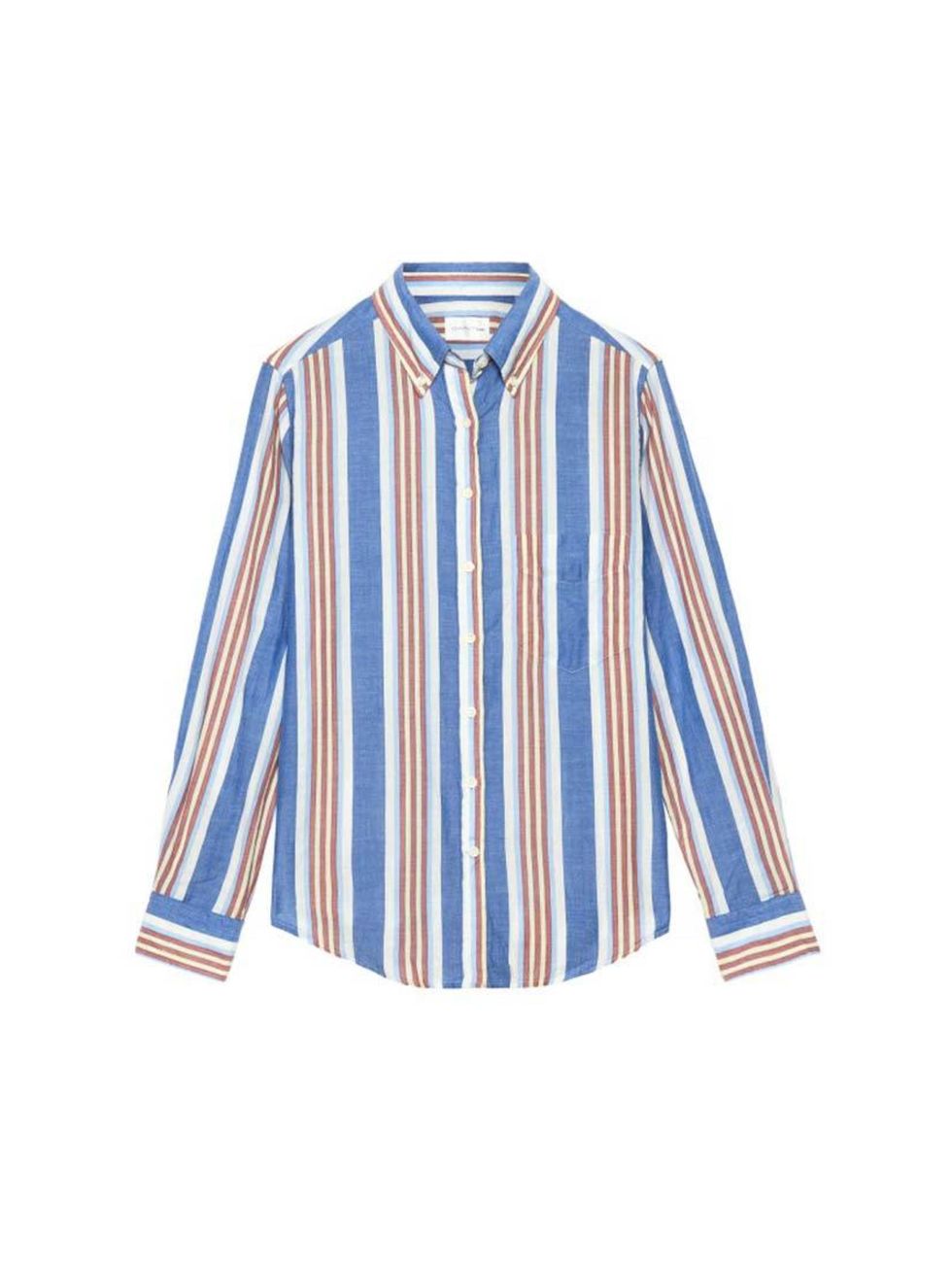 <p>It's boyish stripes for Freelance Picture Assistant Catherine Pykett.</p>

<p><a href="http://www.gant.co.uk/womens-shirts/bluegrey-her-madras-shirt/33191" target="_blank">Gant Rugger</a> shirt, £80</p>