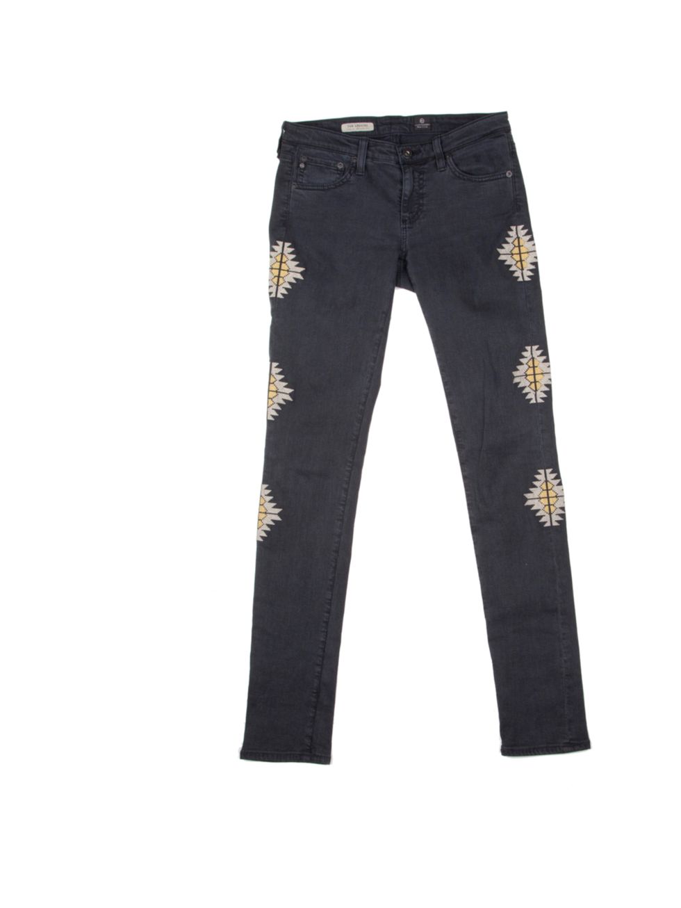 <p>Fan of the statement jean? Then these are for you Adriano Golsdchmied black Sante Fe embroidered jeans, £234, at <a href="http://www.harveynichols.com/">Harvey Nichols</a></p>