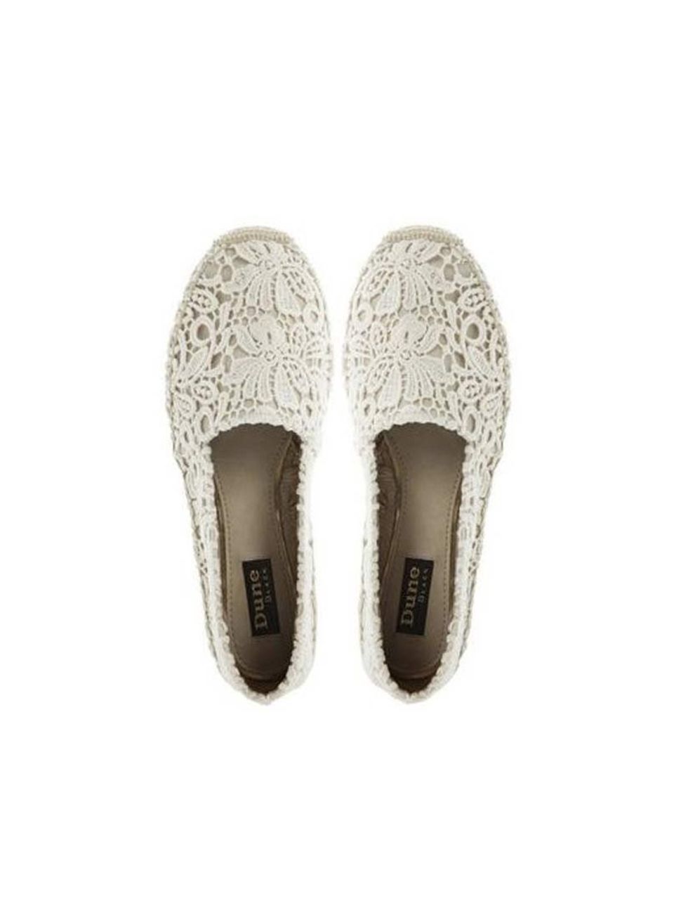 <p>Junior Sub-Editor Claire Sibbick will wear hers with a denim shirt dress and tortoiseshell sunnies.</p><p><a href="http://www.dunelondon.com/gayle-dune-black-lace-detail-espadrille-shoe-0849505900002133/">Dune</a> espadrilles, £99</p>