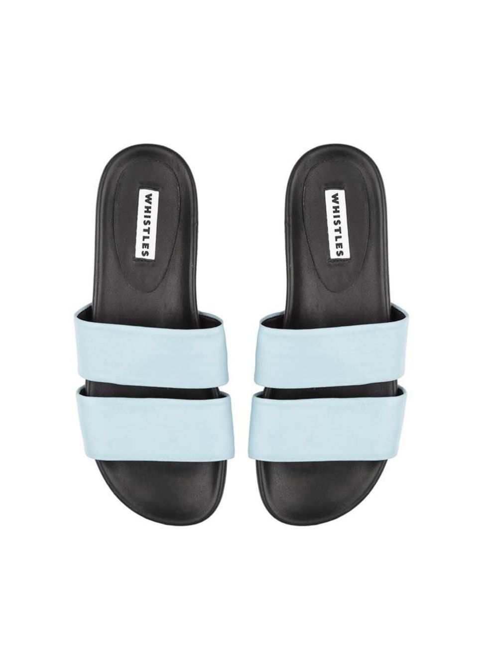 <p>Pair with white or pale denim in the sun.</p><p><a href="http://www.whistles.co.uk/fcp/product/whistles//maddy-double-band-poolslide/903000062025">Whistles</a> sandals, £115</p>