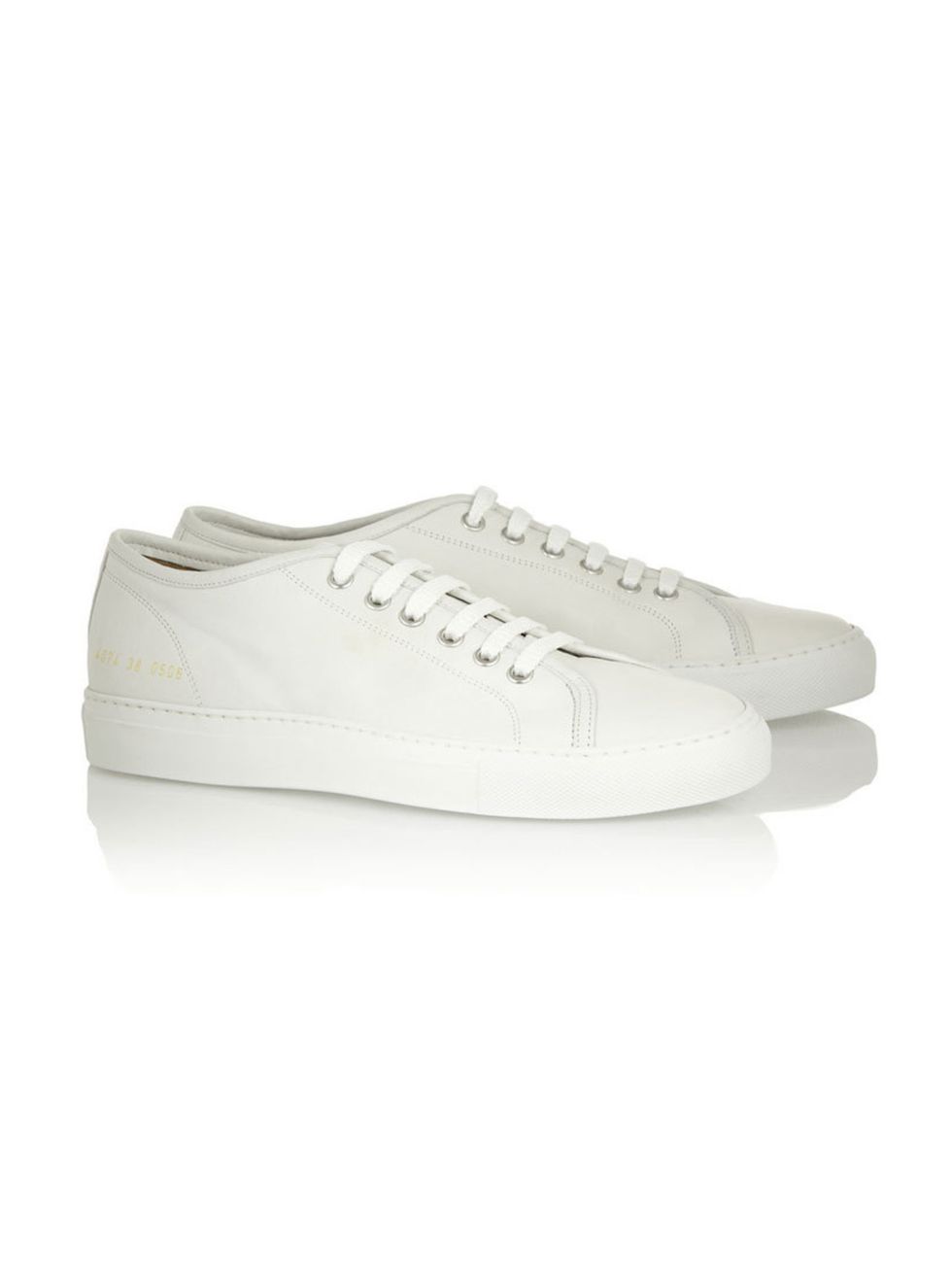<p><strong>White Trainers </strong></p>

<p>Box fresh obviously.</p>

<p>Common Projects £250, <a href="http://www.net-a-porter.com/product/458856/Common_Projects/tournament-leather-sneakers">Net-a-porter</a></p>