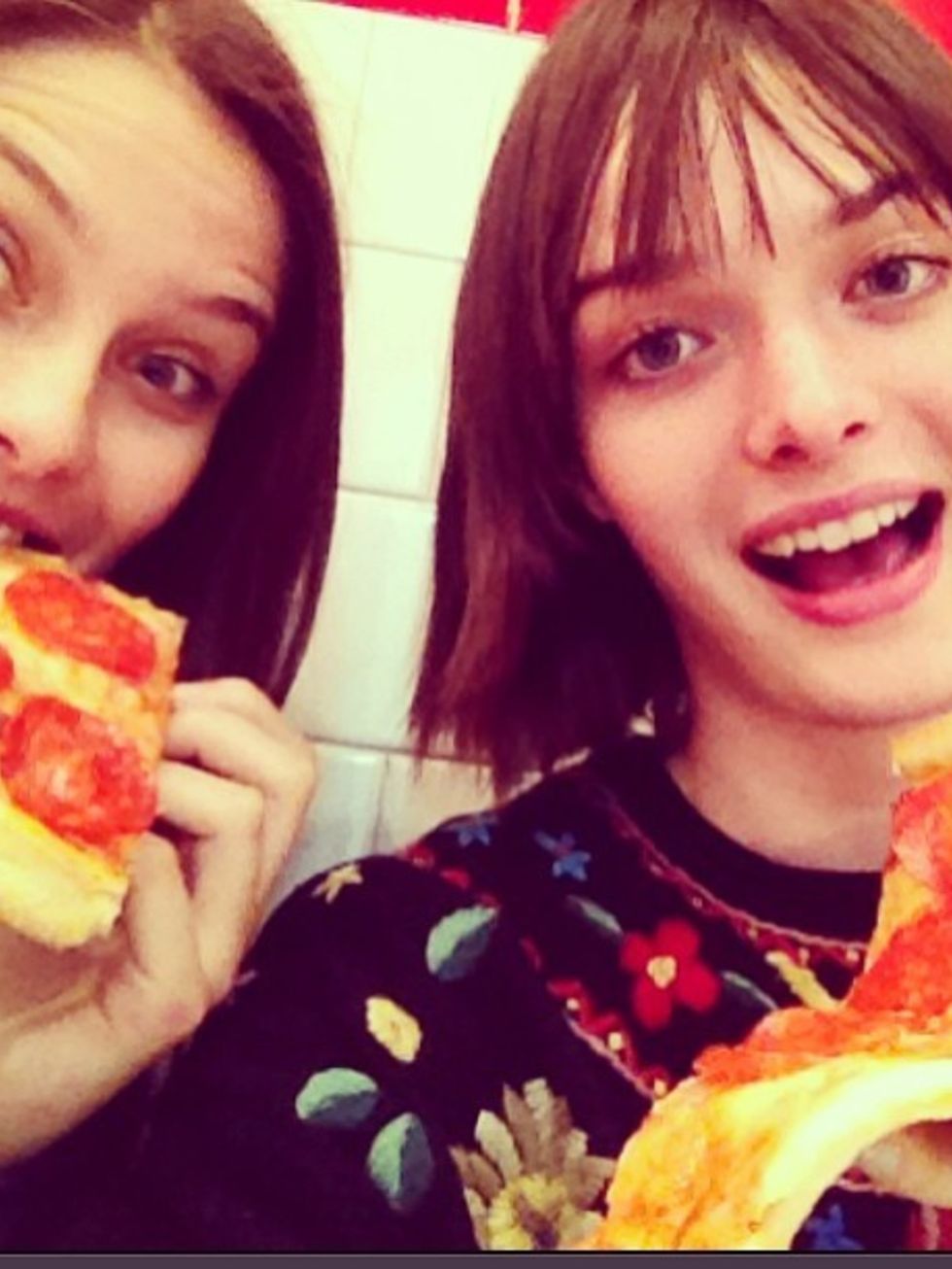 <p>She's the Brit-model that doesn't take herself too seriously. Pictured here with BFF @charlottewiggins (also worth a follow).</p>

<p>@samrollinson</p>