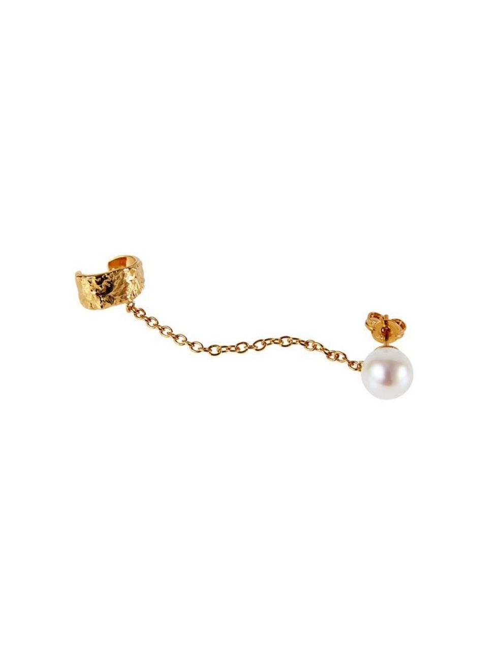 <p>An unexpected take on an elegant pearl earring.</p>

<p> </p>

<p><a href="http://lucyfolk.com/shop/appeteaser-pearl-cuff-earring/" target="_blank">Lucy Folk</a> earring, £125</p>