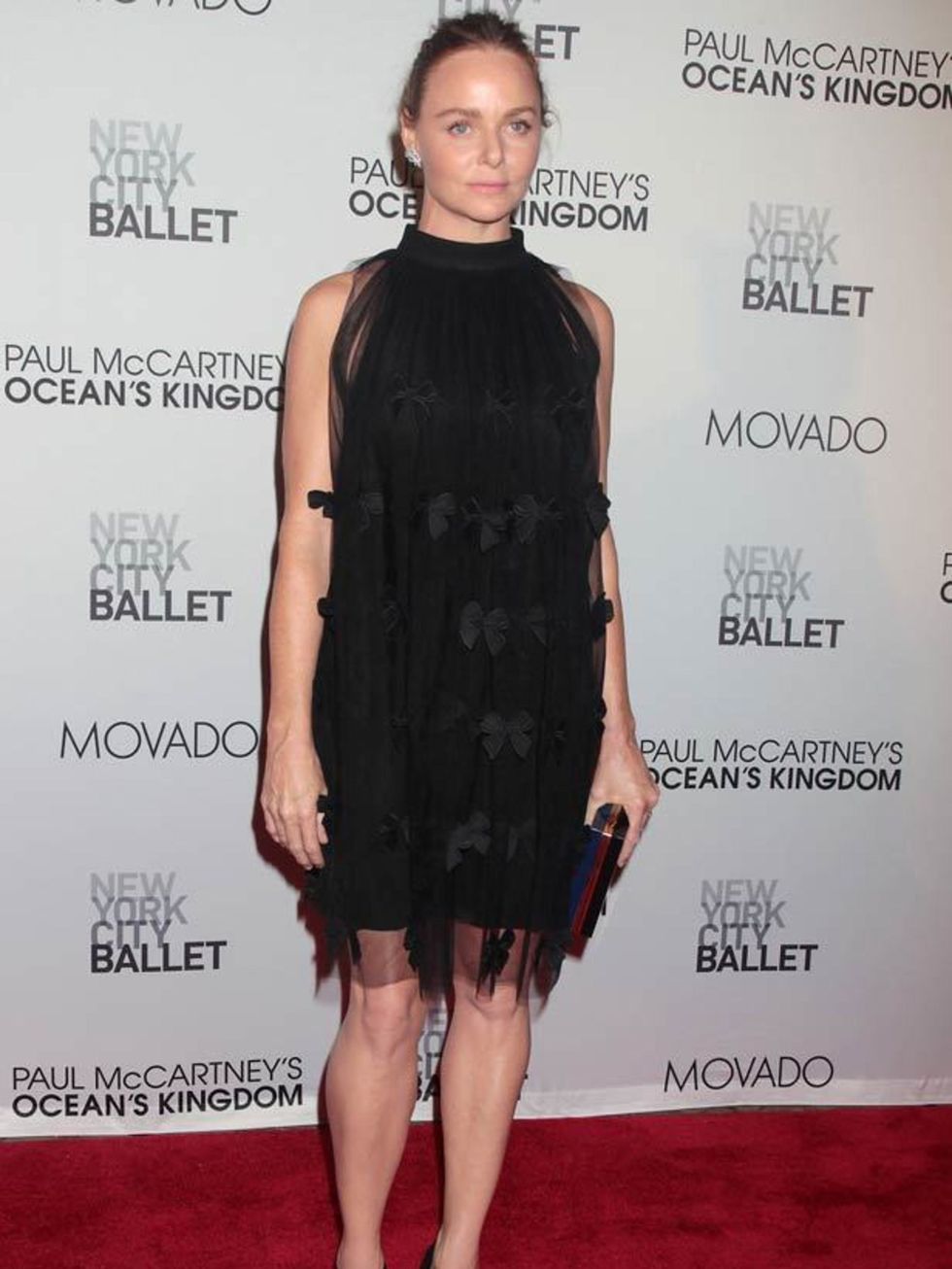 <p><a href="http://www.elleuk.com/news/star-style-news/happy-birthday-stella!/(gid)/801825">Stella McCartney</a>, who designed the costumes for father Paul's new ballet project, attended the premiere of Ocean's Kingdom at Lincoln Center last night.</p>