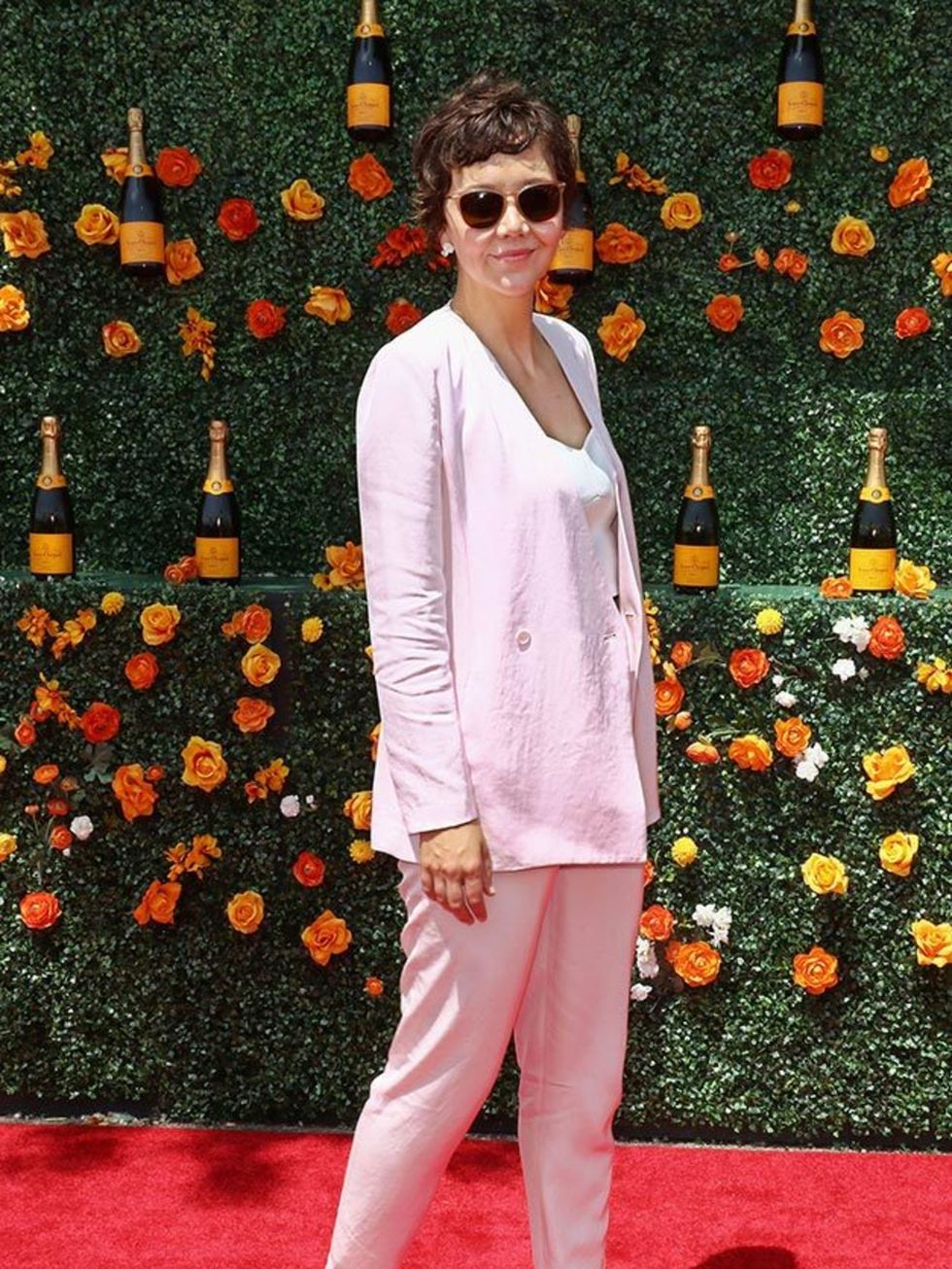 Maggie Gyllenhaal attends the Veuve Clicquot Polo Classic at Liberty State Park, May 2015.