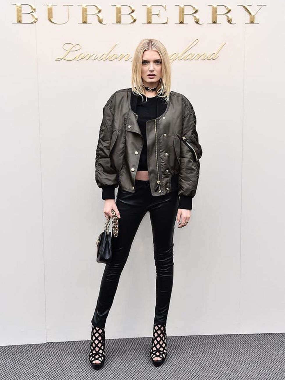 Lily Donaldson at the Burberry AW16 show during London Fashion Week, February 2016.