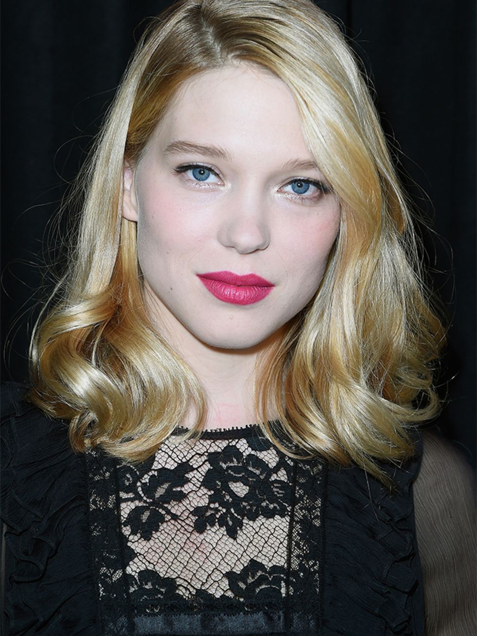<p><strong>Old school glamour</strong></p>

<p>When Léa Seydoux was confirmed to play the Bond girl in No.24 we developed even more of a crush on her.</p>

<p>There are many an attribute that maketh a good Bond girl: glamour, sass, wit and, not least, dam