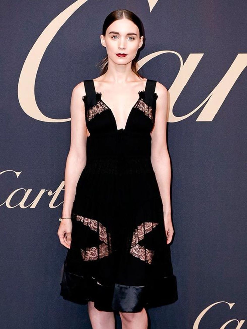 <p>Rooney Mara at the Panthere De Cartier &#39;Women Who Dare&#39; event in New York wearing Givenchy&nbsp;by Riccardo Tisci, November 2014.</p>