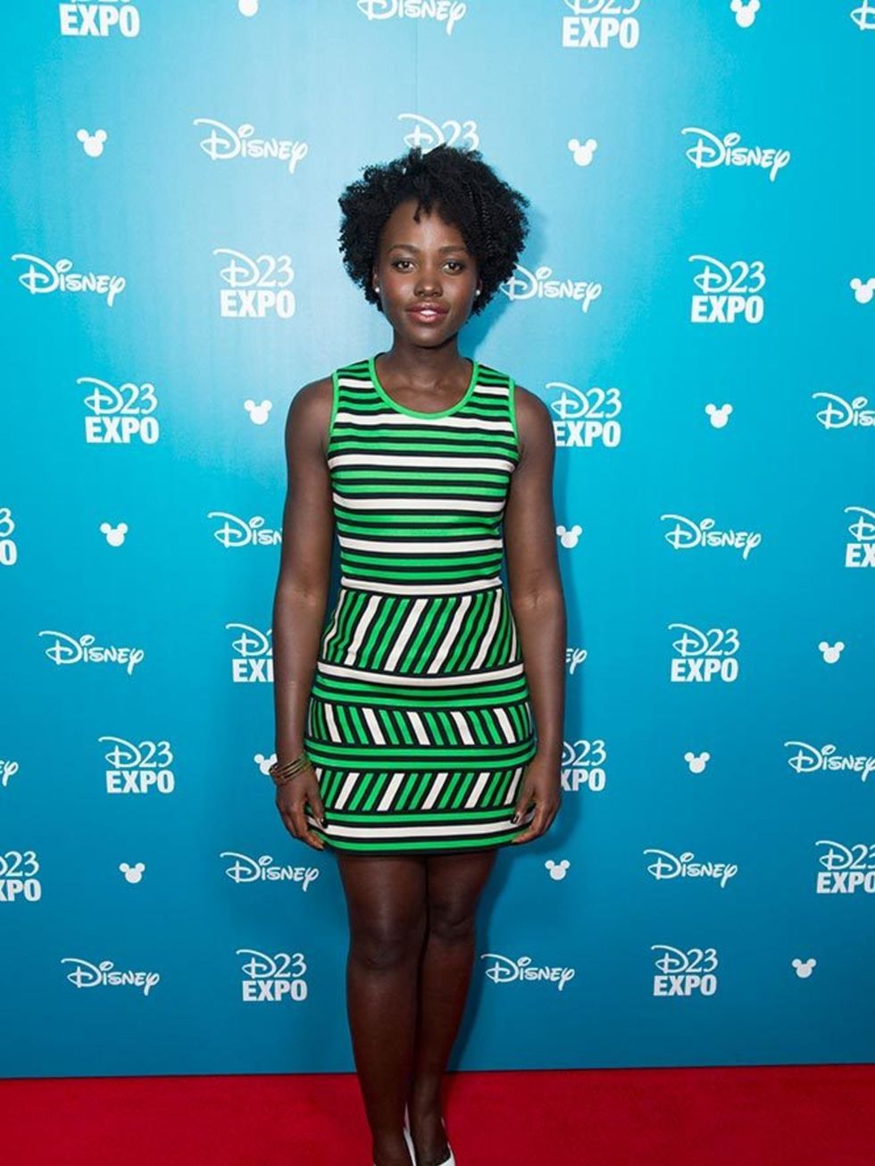 Lupita Nyong'o attends an ABC and Disney gala in New York, August 2015.