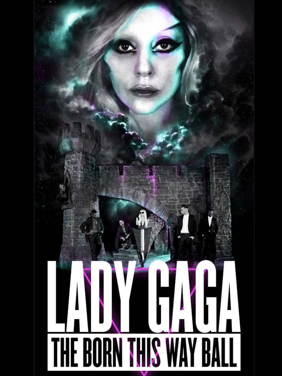 <p>The poster for Lady Gaga's Born This Way Ball tour</p>