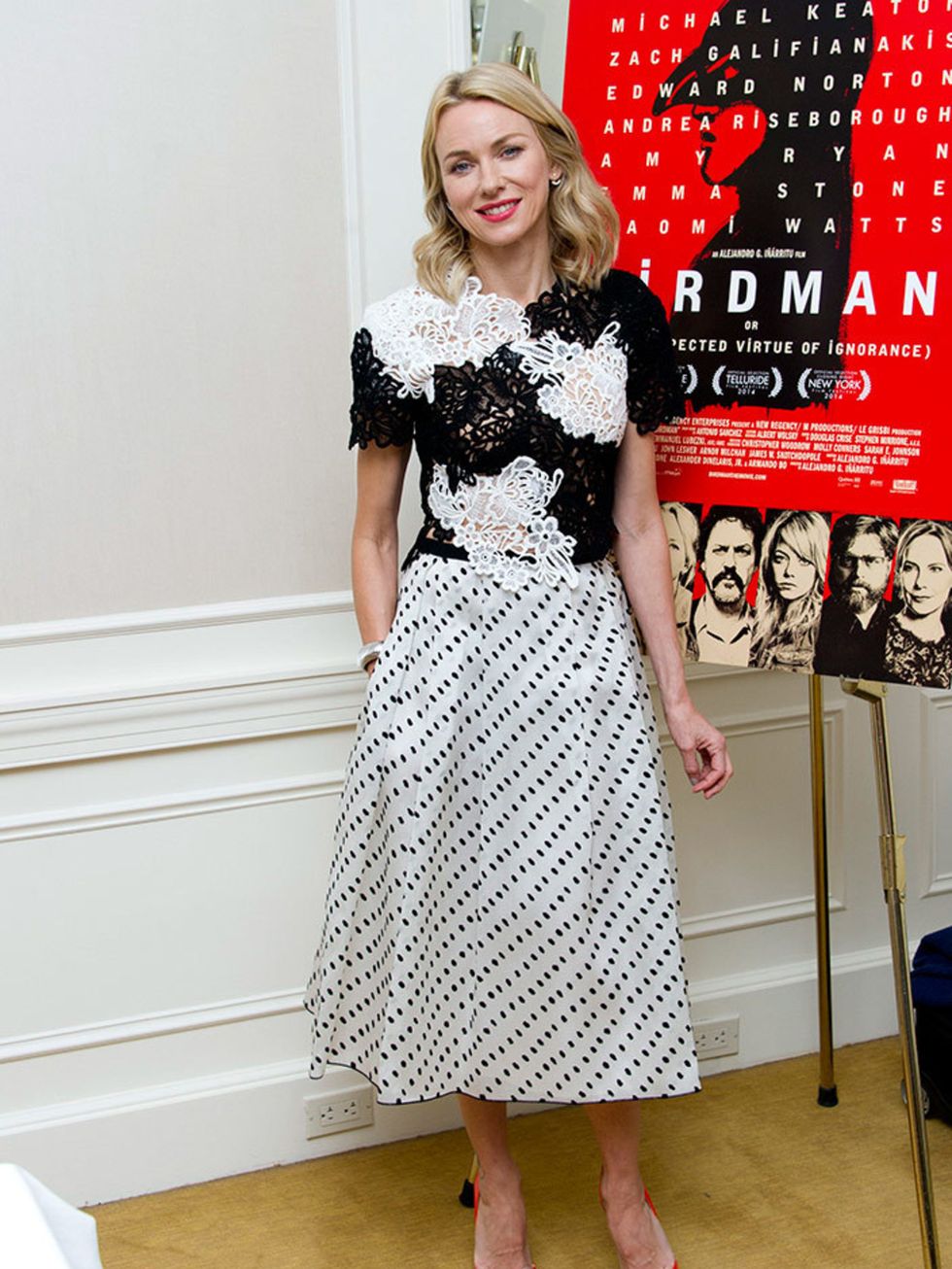 Naomi Watts at the at the Birdman Press Conference in New York, October 2014.