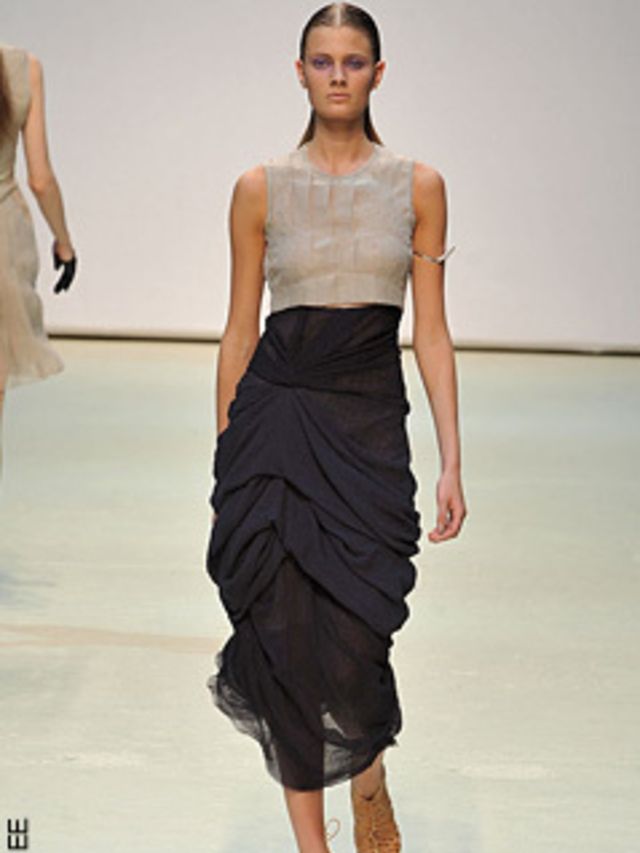 <p>And while we're not quite ready to ditch our shoulder pads completely yet, we can't help but find ourselves intoxicated by spring's new mood.</p><p>Autumn 2009's hard edges are blurring as a softer more romantic look emerges for 2010. Chiffon, tulle an