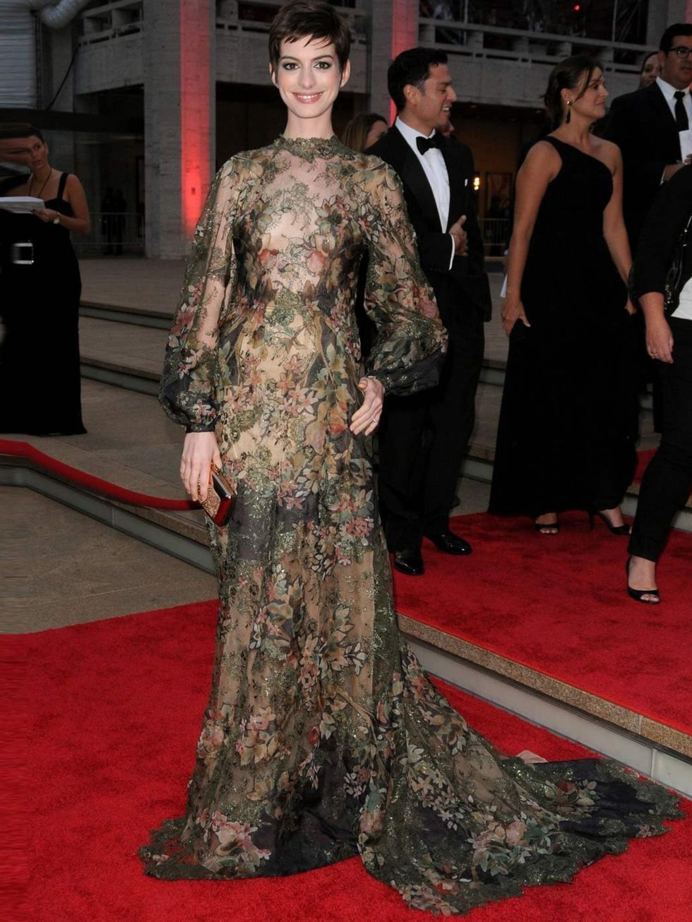 <p>Anne Hathaway in Valentino Couture at the New York City Ballet fall 2012 Gala </p>