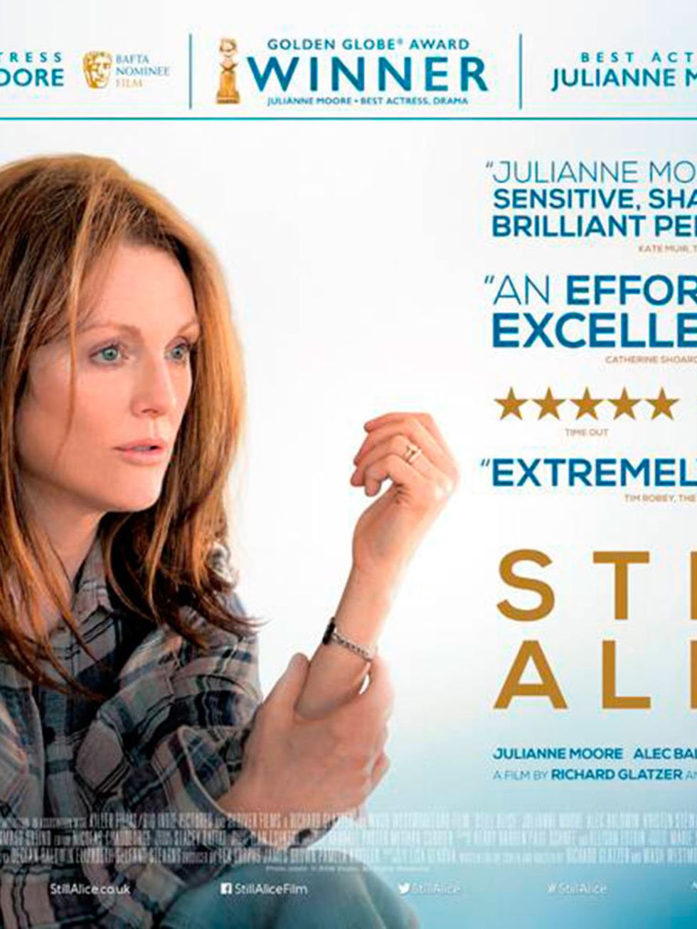 <p>FILM: Still Alice</p>

<p>In this Oscar-winning perfromance the incredible Julianne Moore portrays a professor who is diagnosed with early-onset Alzheimers disease. Following the devastating news Alice grapples to hold on to the memories and people sh