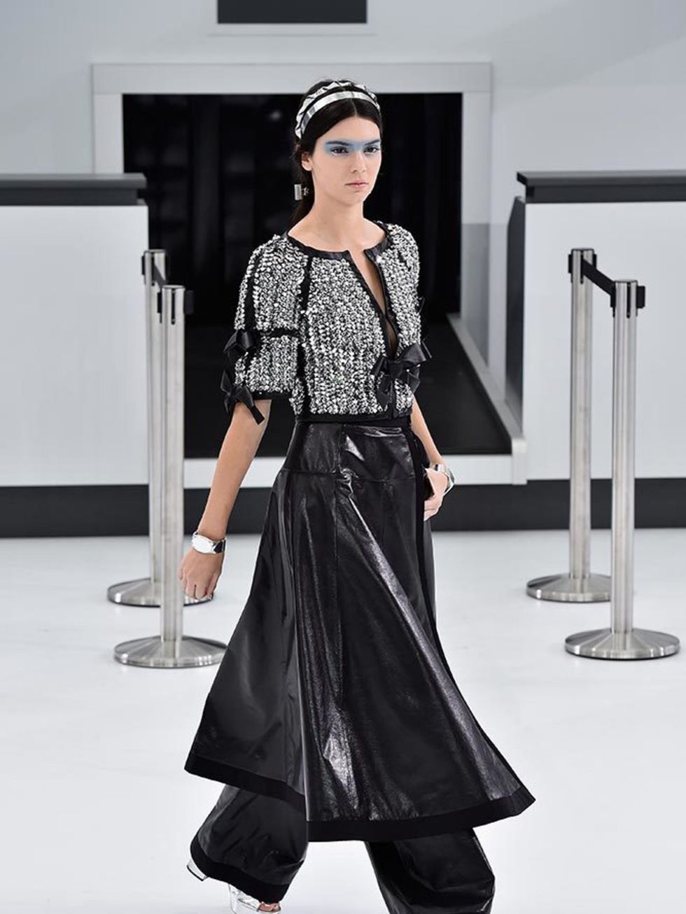 Kendall Jenner on the Chanel catwalk during during Paris Fashion Week, September 2015
