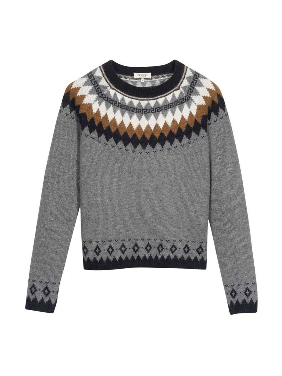 <p>Just the right amount of novelty winter knit. Just add mulled wine. </p>

<p><a href="http://www.aigle.com/en_uk/woolworld-17377.html" target="_blank">Aigle</a> jumper, £90</p>