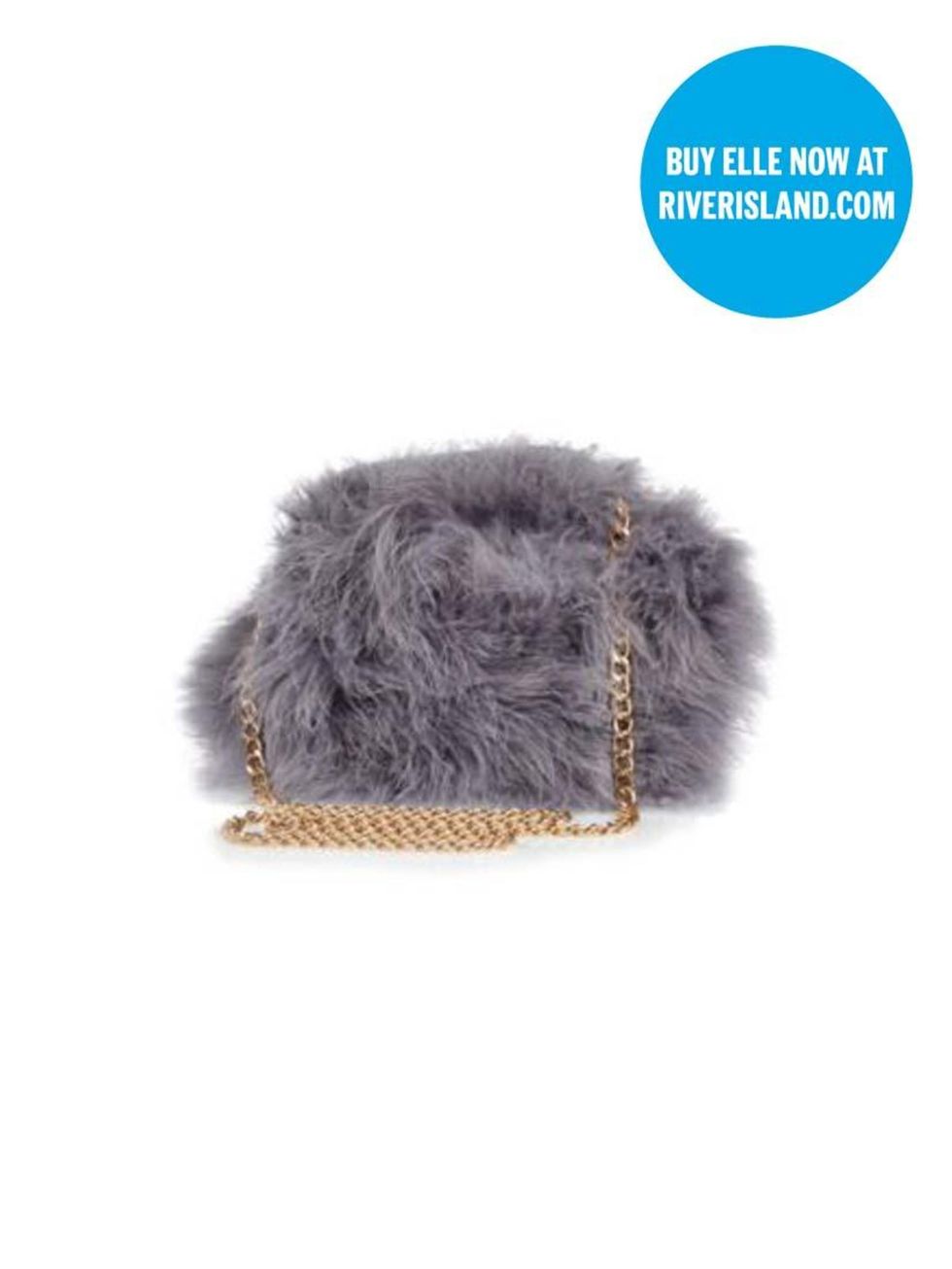 <p>Associate Health & Beauty Editor Amy Lawrenson couldn't resist this fuzzy little chap - and while she's at River Island, she can <a href="http://www.elleuk.com/fashion/news/River-Island-ELLEfashioncupboard-video-the-journey-of-an-edit">pick up a copy o