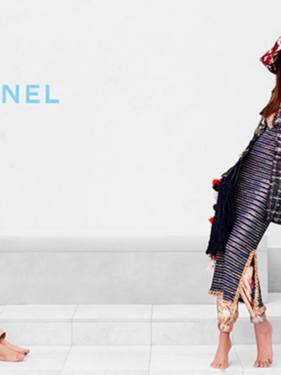 <p>Chanel resort 2015 featuring Joan Smalls and Hudson Kroenig.</p>