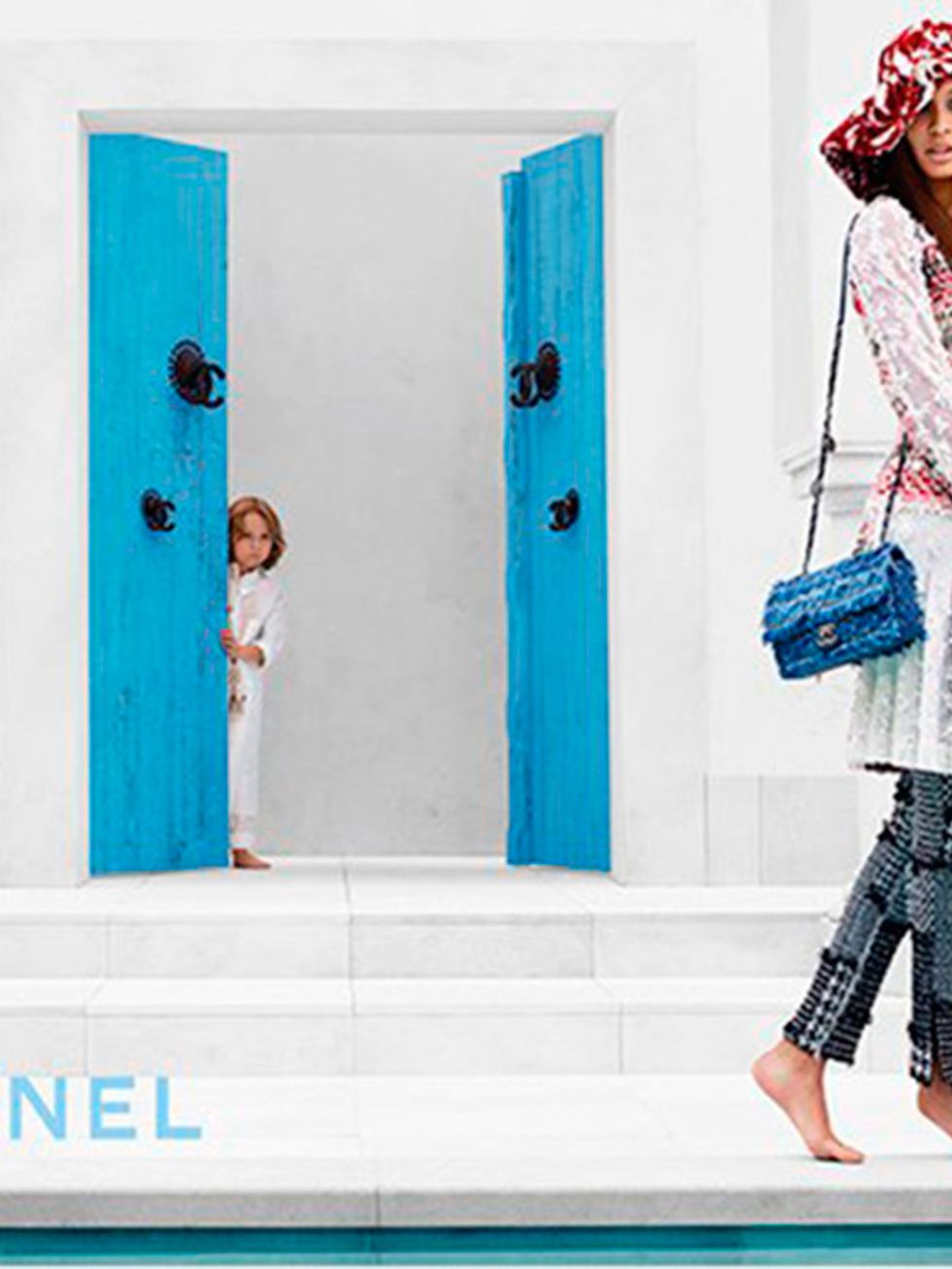 <p>Chanel resort 2015 featuring Joan Smalls and Hudson Kroenig.</p>