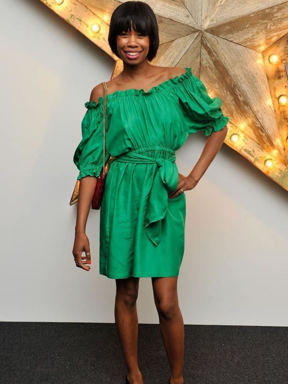 <p><a href="http://www.elleuk.com/content/search?SearchText=tolulah+adeyemi&amp;SearchButton=Search">Tolulah Adeyemi</a> opted for this seasons hot-trend, brights, for the Net-a-Porter Party for Dolce &amp; Gabbana, 14 July 2011</p>