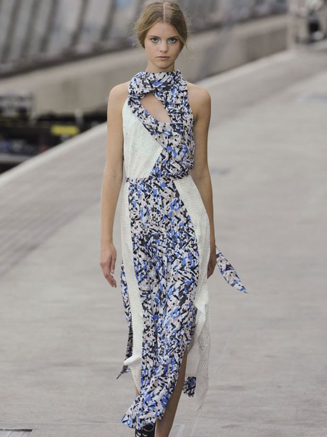 <p>We witnessed this from <a href="http://www.elleuk.com/catwalk/collections/peter-pilotto/">Peter Pilotto</a> and Christopher de Vos today as they fought against the banalisation of digital prints, the very technique that made their name, to use screen