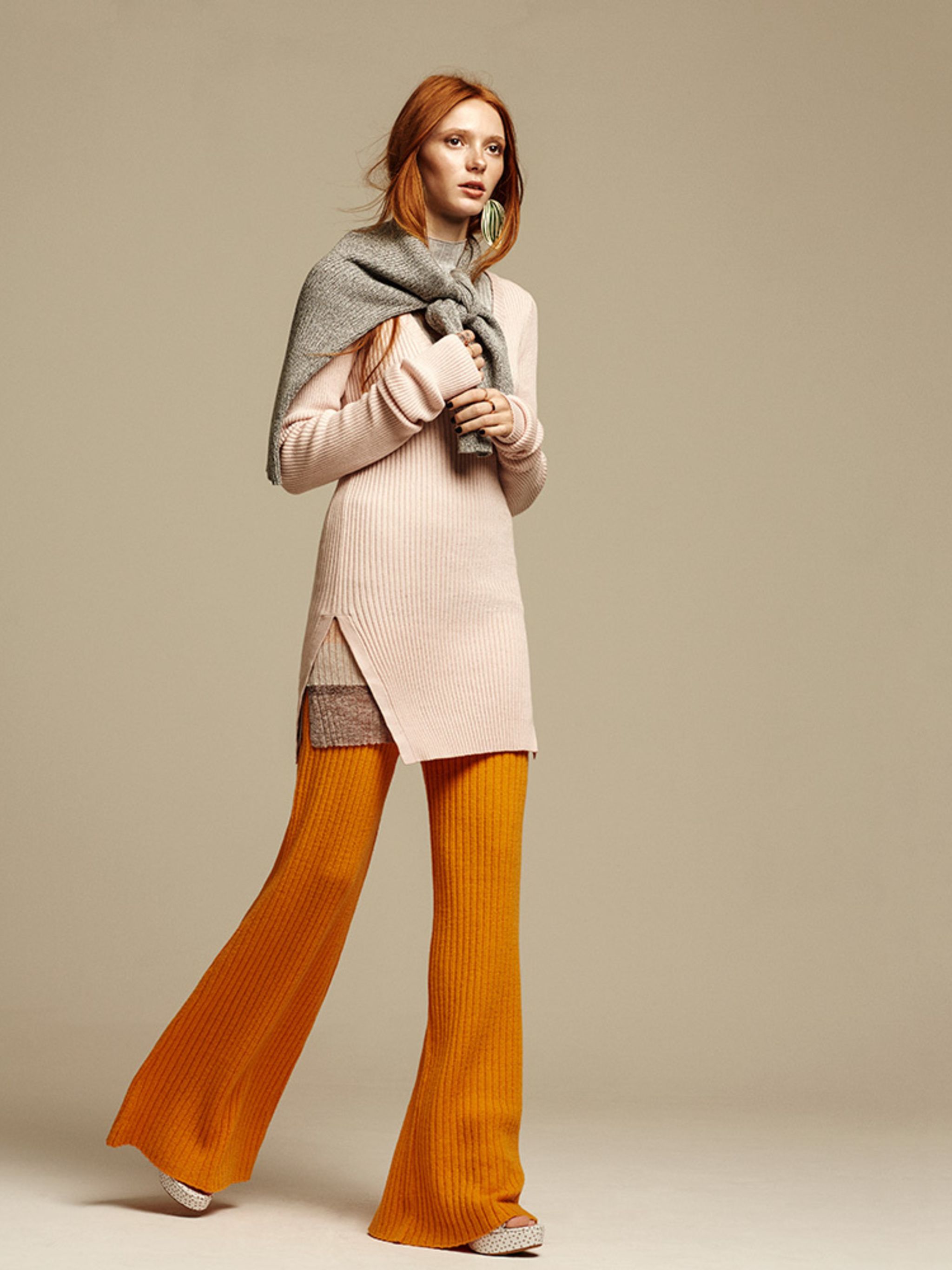 skinny wide leg trousers