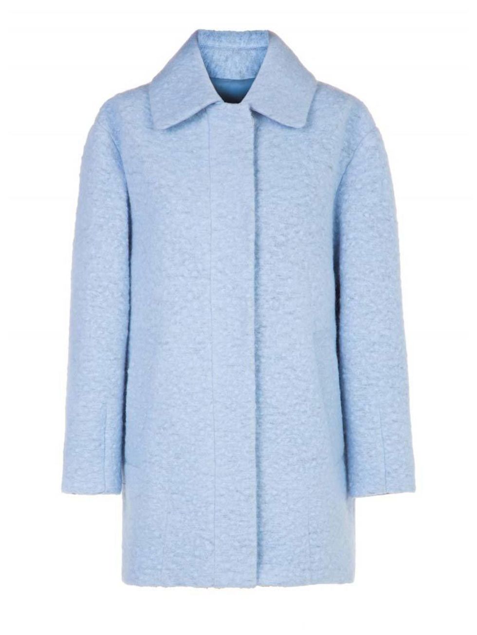 <p>Swap pale grey for ice blue (and hope the sky does the same).</p>

<p><a href="http://www.bimbaylola.com/shoponline/product.php?id_product=11166&id_category=722" target="_blank">Bimba y Lola</a> coat, £300</p>