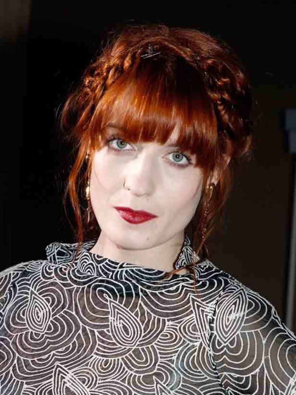 <p>Florence Welch at <a href="http://www.elleuk.com/catwalk/collections/yves-saint-laurent/">Yves Saint Laurent</a></p>