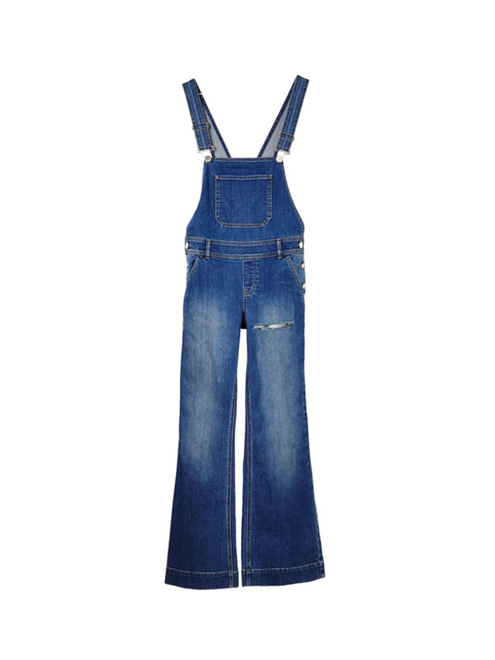 <p><a href="http://www.asos.com/asos/asos-denim-dungaree-flare-with-thigh-rip/prod/pgeproduct.aspx?iid=4810742&clr=Midstonewash&SearchQuery=asos+flared+dungarees&SearchRedirect=true" target="_blank">ASOS</a> dungarees, £45</p>