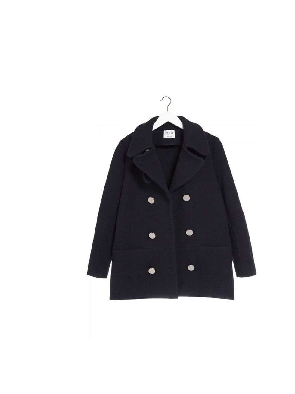 <p>There's something innately cool about a peacoat - all androgynous simplicity, no fuss or frills. </p><p><a href="http://www.mih-jeans.com/just-in/the-peacoat-warm-navy-waffle.html">MiH</a> peacoat, £445</p>