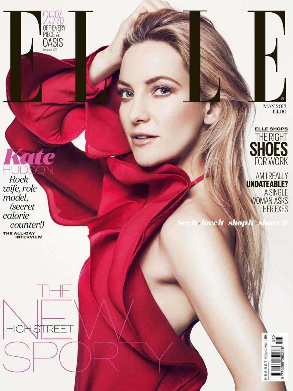 <p>ELLE's May cover star Kate Hudson</p>