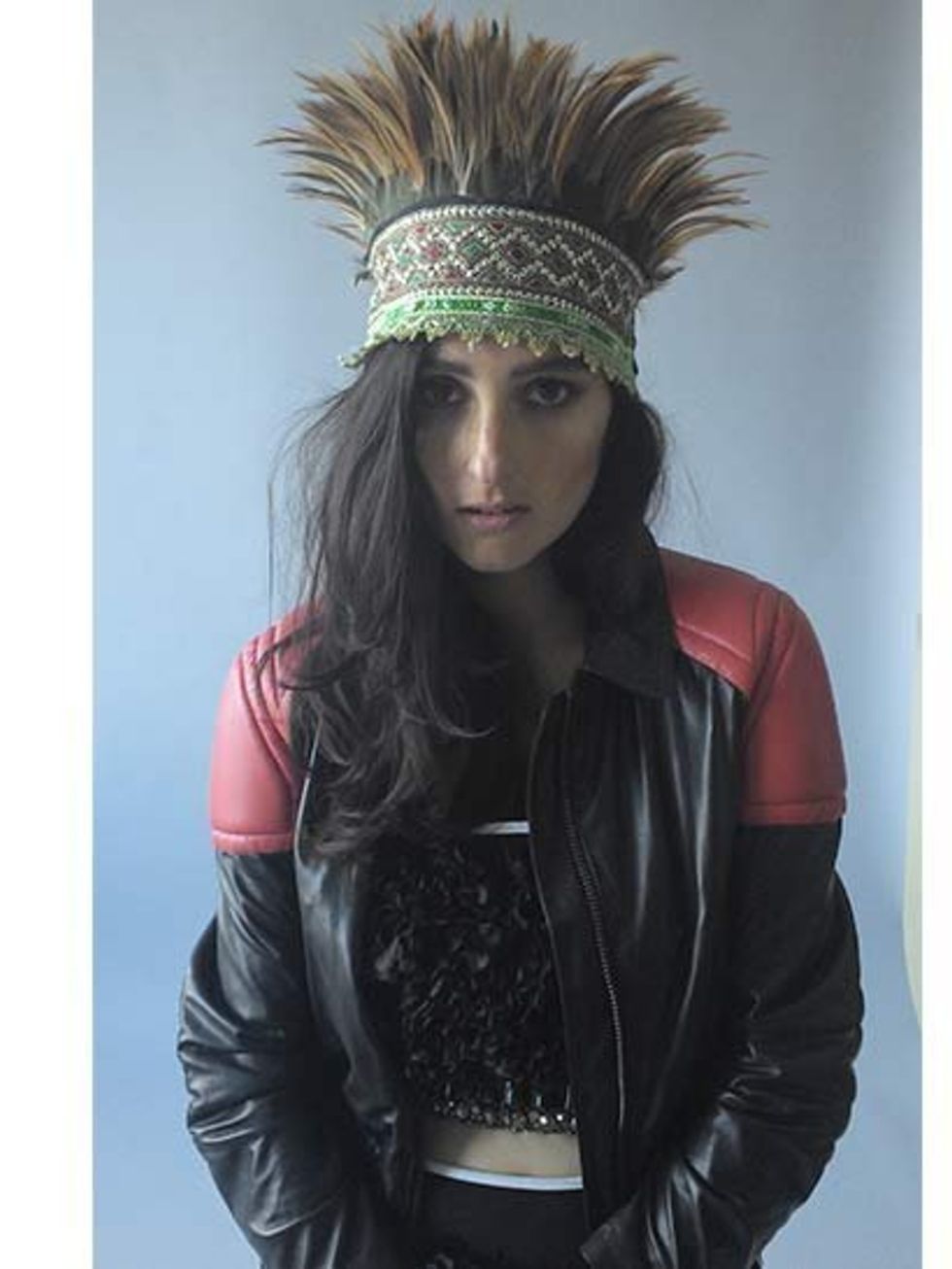 <p>Banks wearing <a href="http://www.marni.com/home.asp?tskay=B84CE7A2">Marni</a> and a leather jacket by <a href="http://www.ganni.com/home/">Ganni</a>. </p>