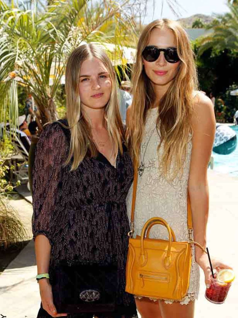 <p>Jazzy di Lisser &amp; Harley Newton at the Coachella BBQ party thrown by Mulberry in Palm Springs, 16 April, 2011</p>