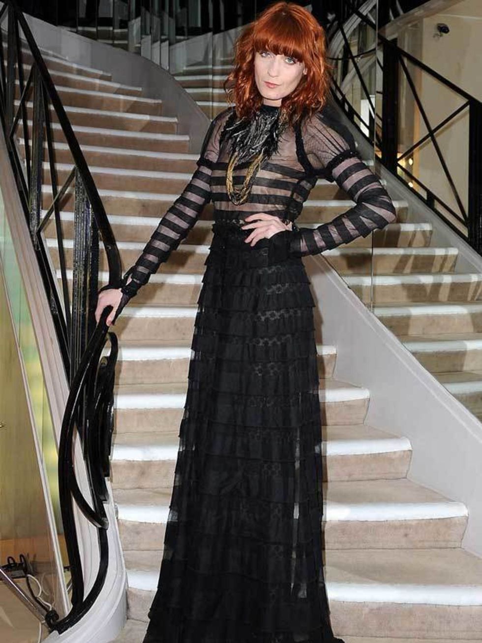 <p><a href="Chanel%20Dinner,%20Paris%20Fashion%20Week,%20Hogan,%20Autumn/Winter%202011,%20Karl%20Lagerfeld,%20Chanel,%20Blake%20Lively">Florence Welch</a> attends the Chanel dinner hosted in Blake Livelys honour during Paris Fashion Week on March 5, 2011