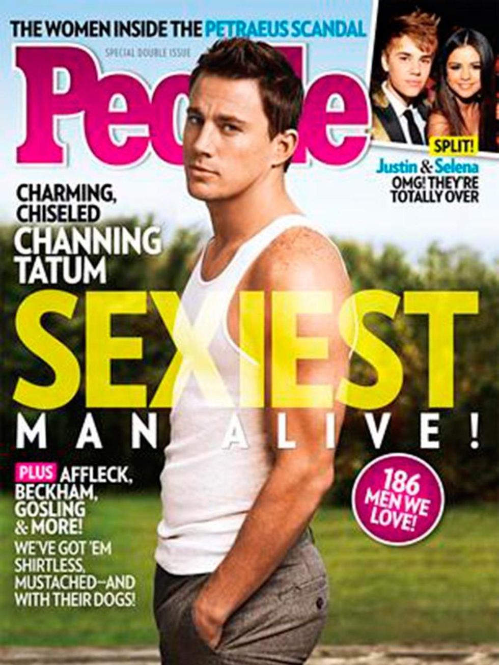 <p>The beefcake that is Channing Tatum muscles in to win 2012's crown.</p>