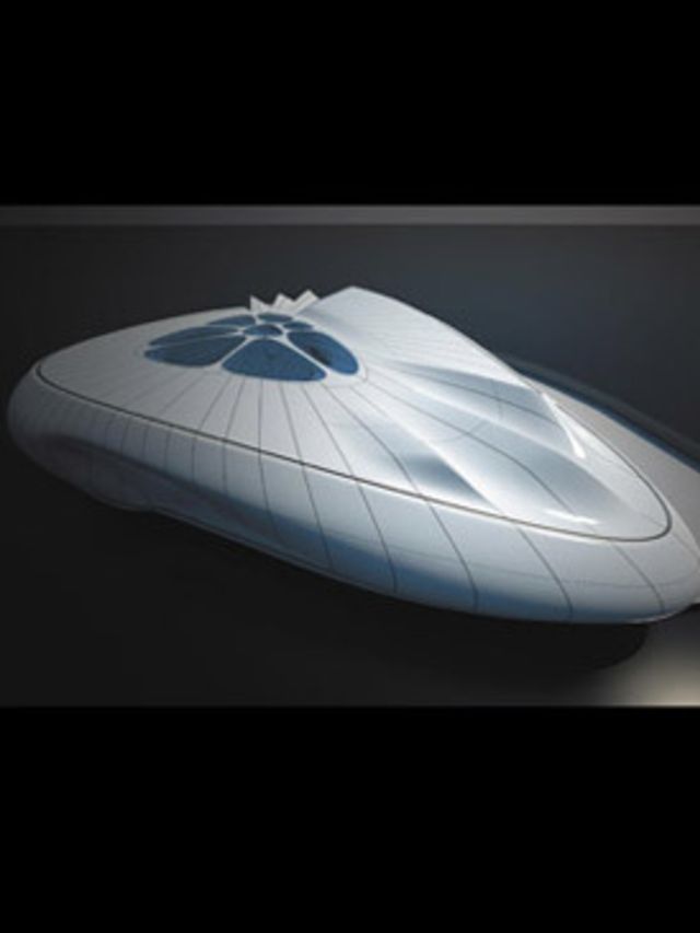 <p>Chanel 'Mobile Art ' to be exact. A futuristic travelling pavilion created by architect Zaha Hadid - inside which the art of Chanel will be explored. </p><p>This incredible flying exhibit, which looks like a huge space ship (pictured here) will visit T