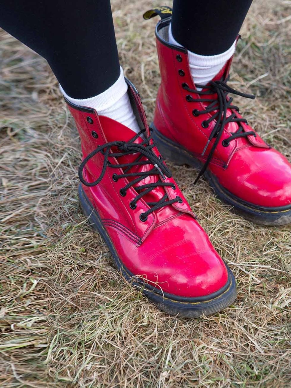<p>Lacy Safo wears Doctor Martin boots.</p><p><a href="http://www.elleuk.com/style/street-style/secret-garden-party-street-style-2013">Secret Garden Party Street Style</a></p><p><a href="http://www.elleuk.com/style/street-style/wilderness-festival-street-